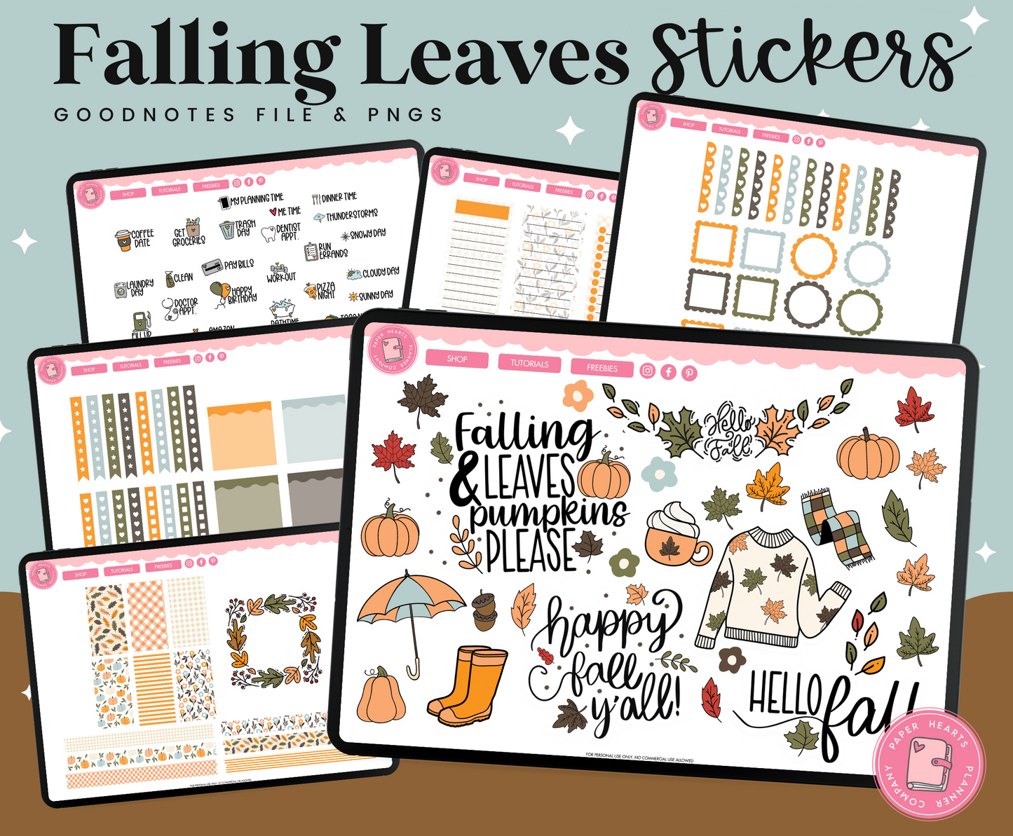 Falling Leaves Stickers