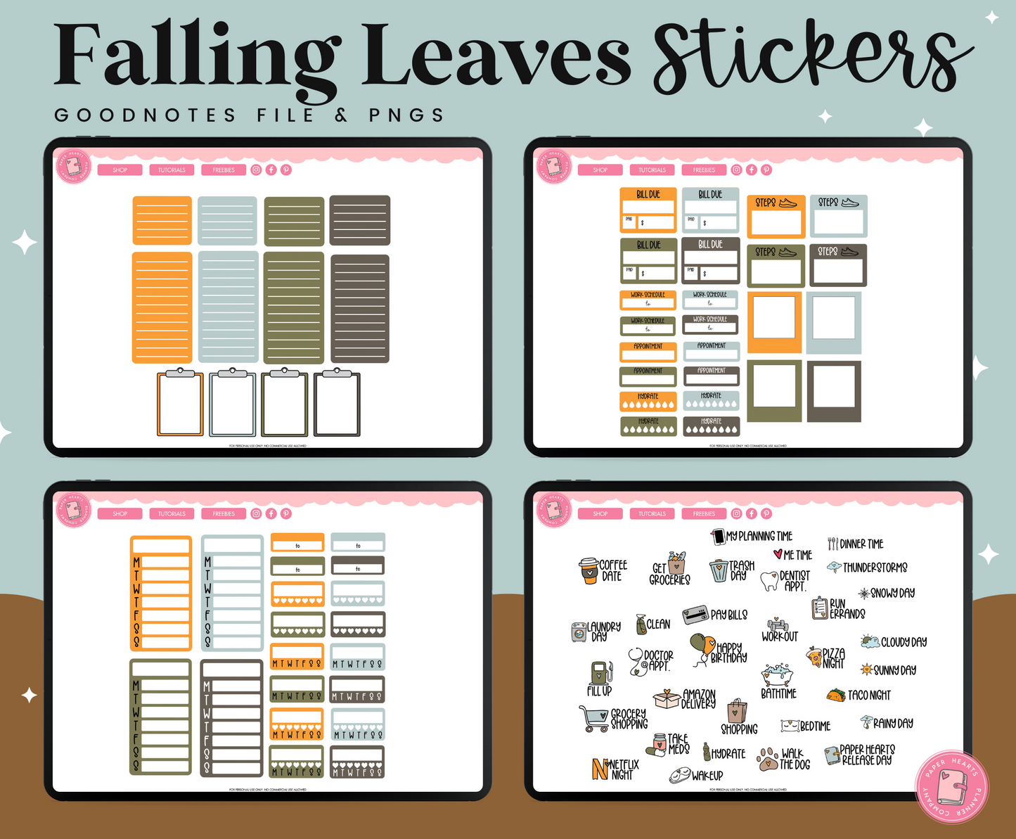Falling Leaves Stickers