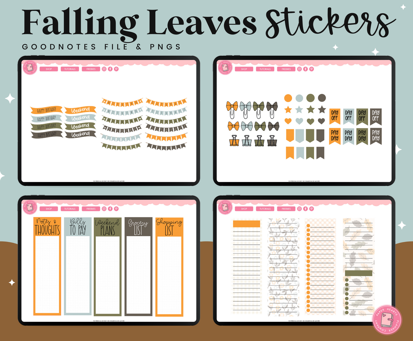 Falling Leaves Stickers