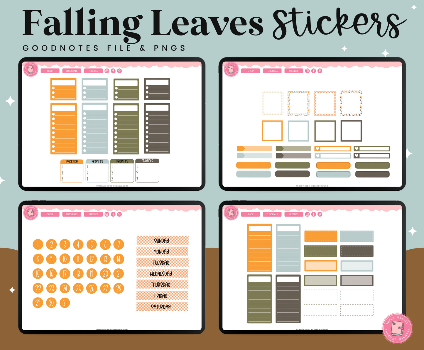 Falling Leaves Stickers