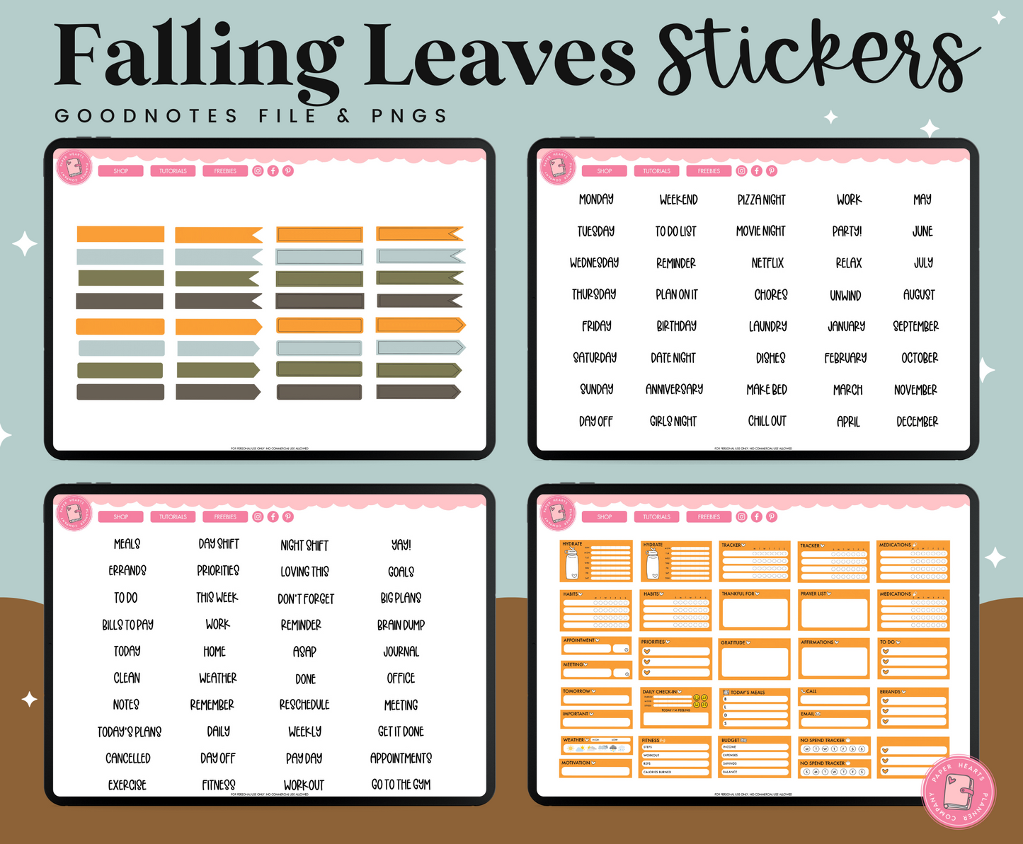 Falling Leaves Stickers