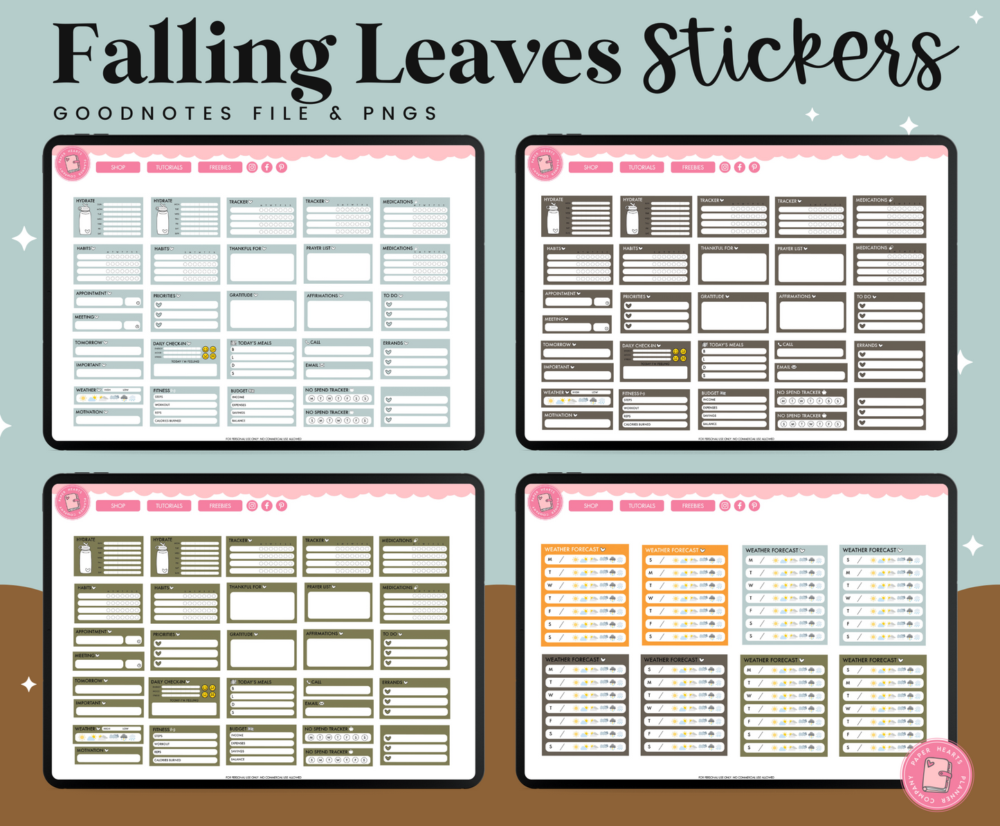 Falling Leaves Stickers