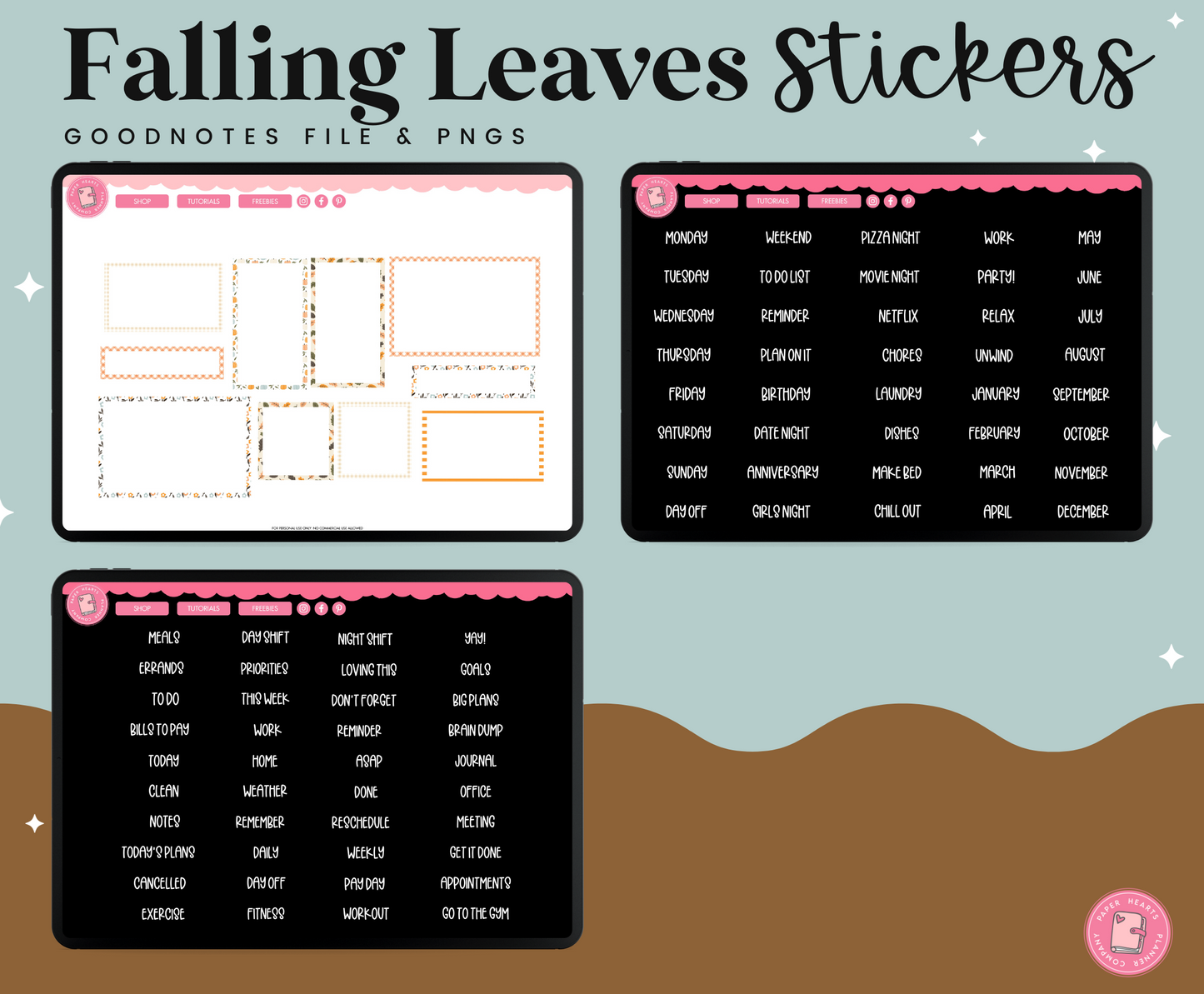 Falling Leaves Stickers