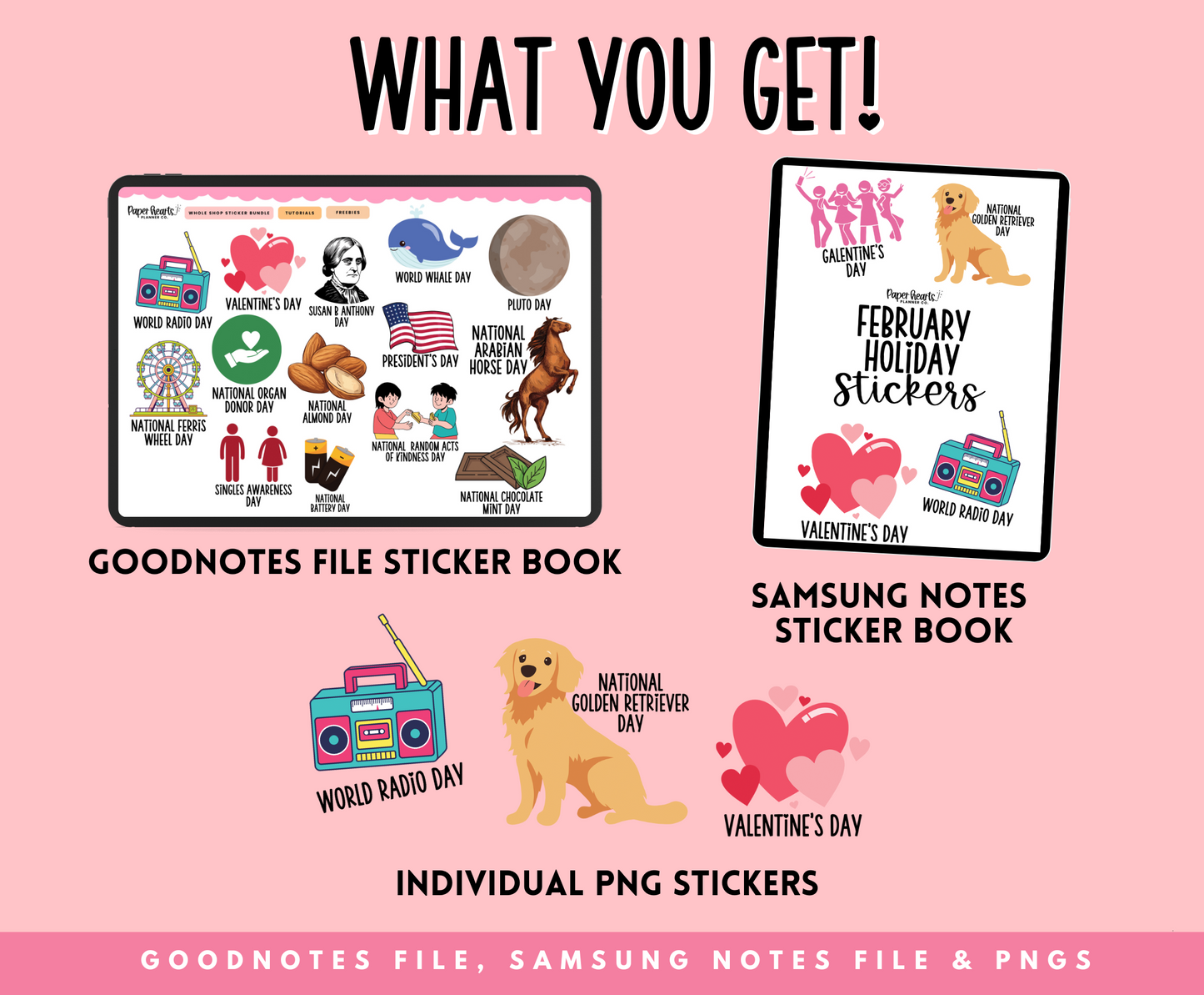 February Holiday Stickers