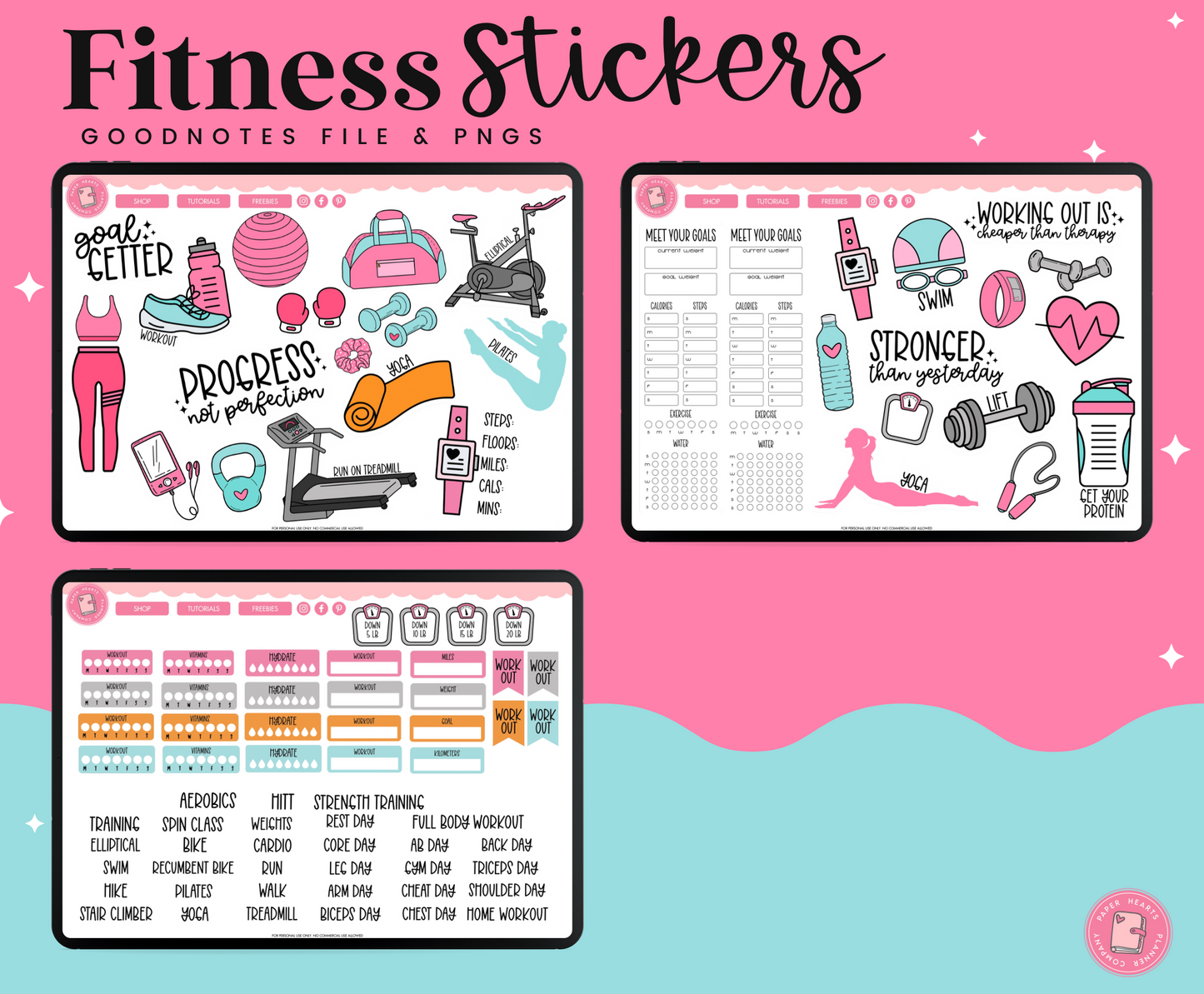 Fitness Digital Stickers