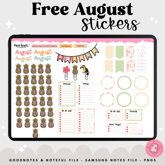 Free August Stickers