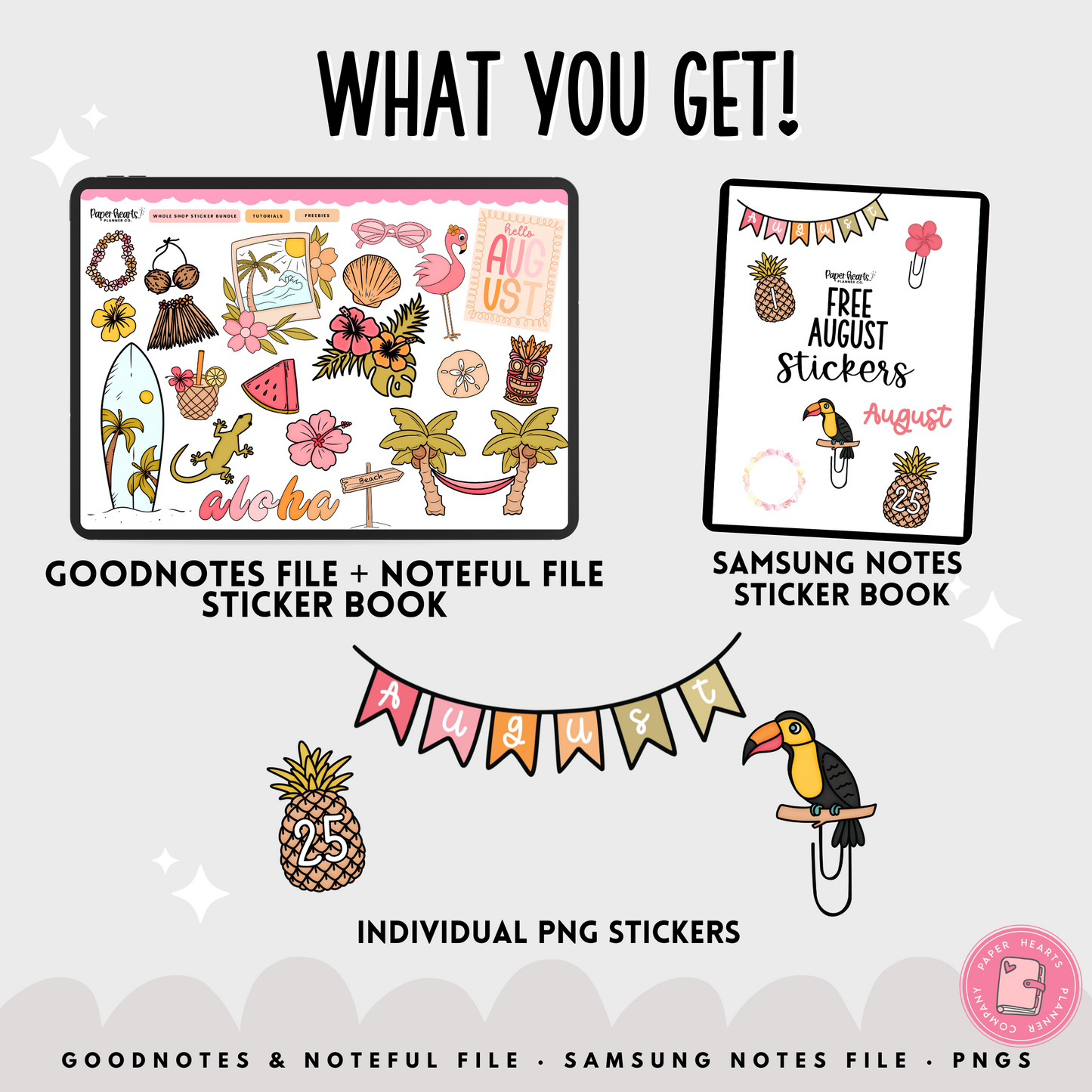 Free August Stickers