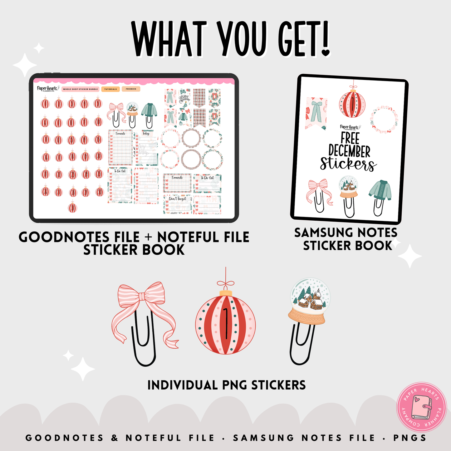 Free December Stickers