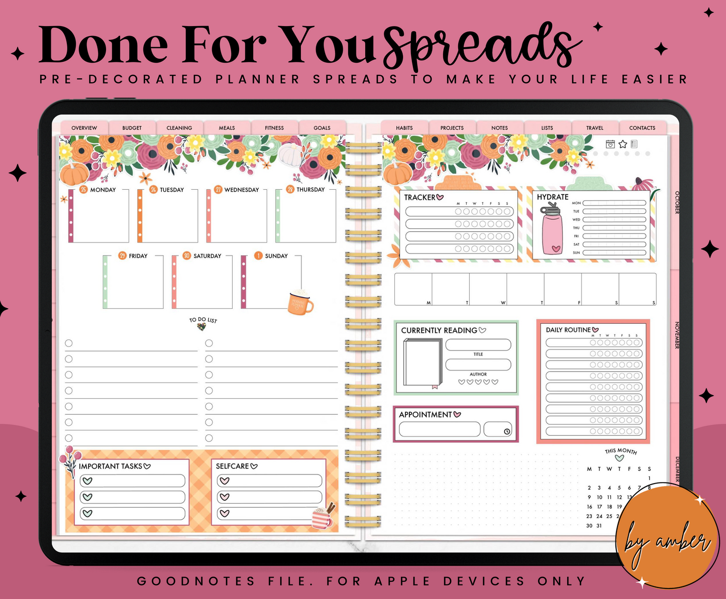 Girly Girl Fall Weekly Done For You Spread