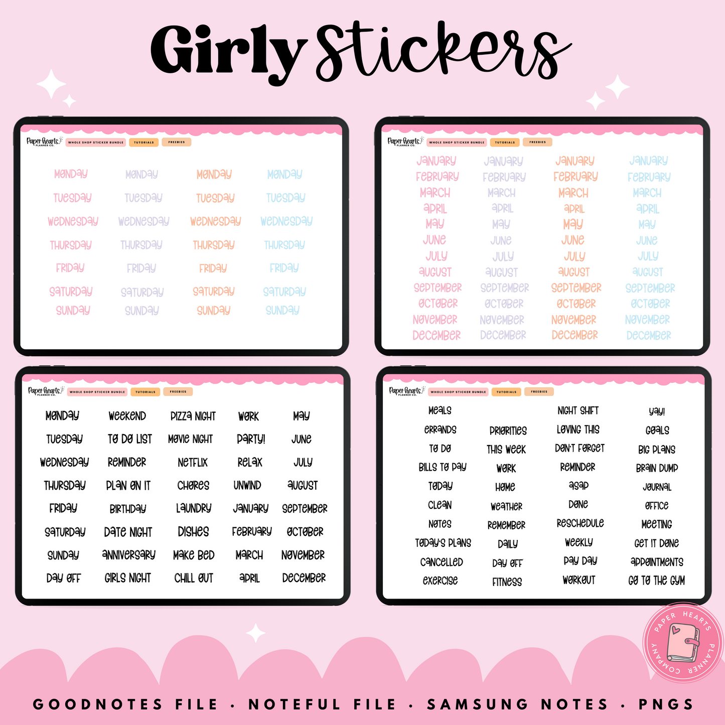 Girly Stickers