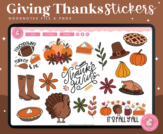 Giving Thanks Stickers