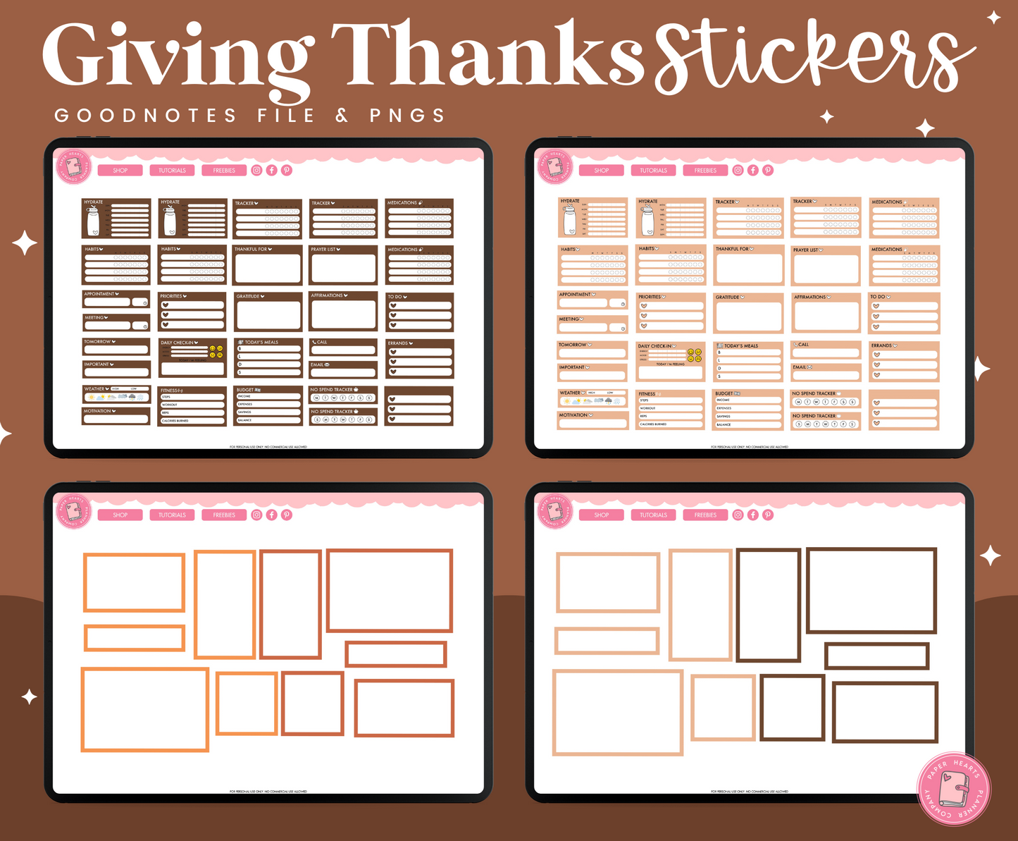 Giving Thanks Stickers