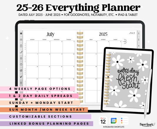 25-26 Midyear Gray Everything Planner