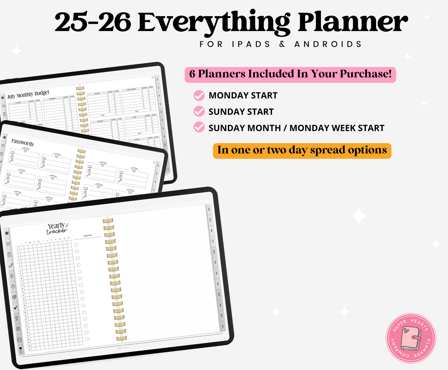 25-26 Midyear Gray Everything Planner