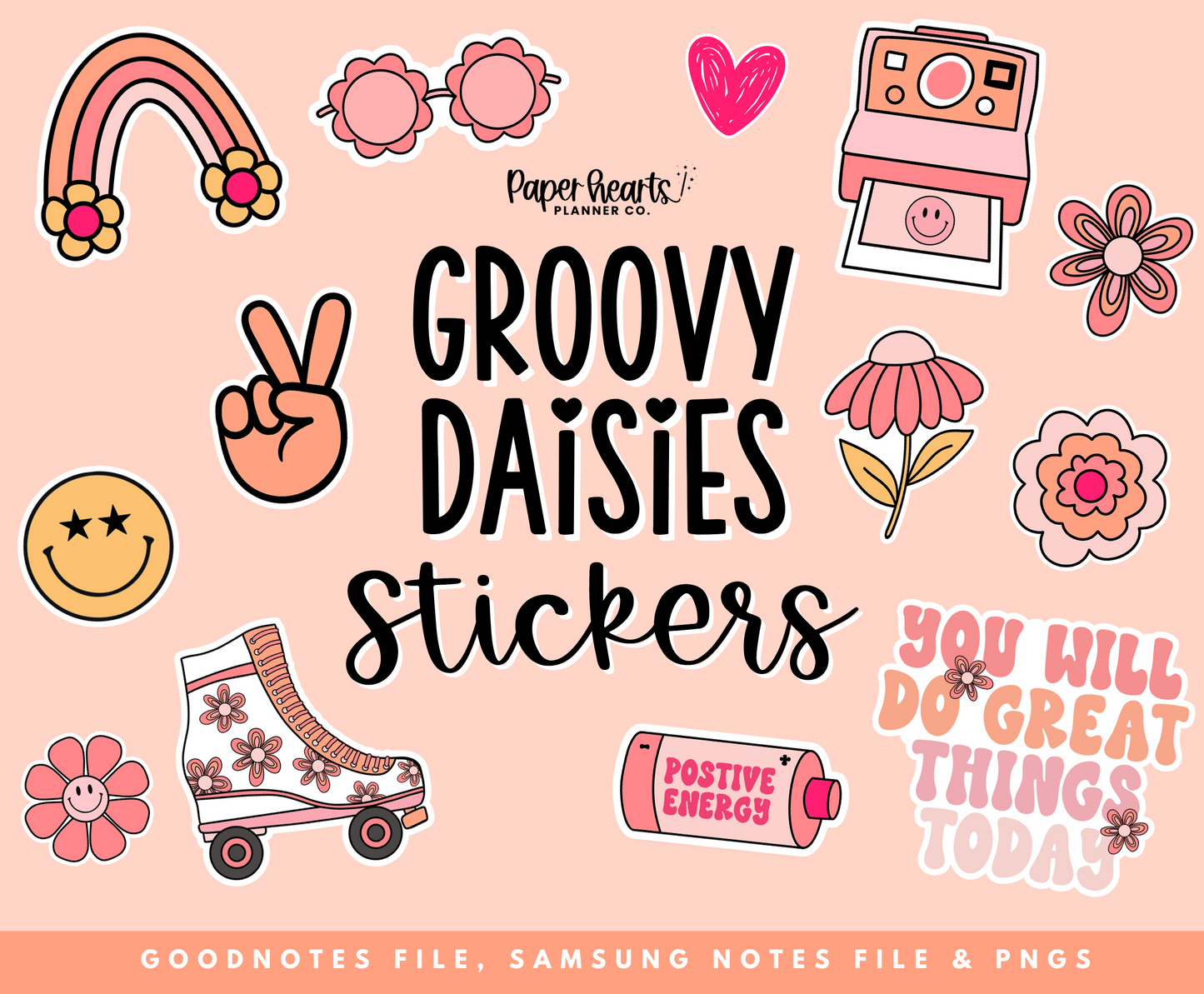 Groovy Daisies Stickers