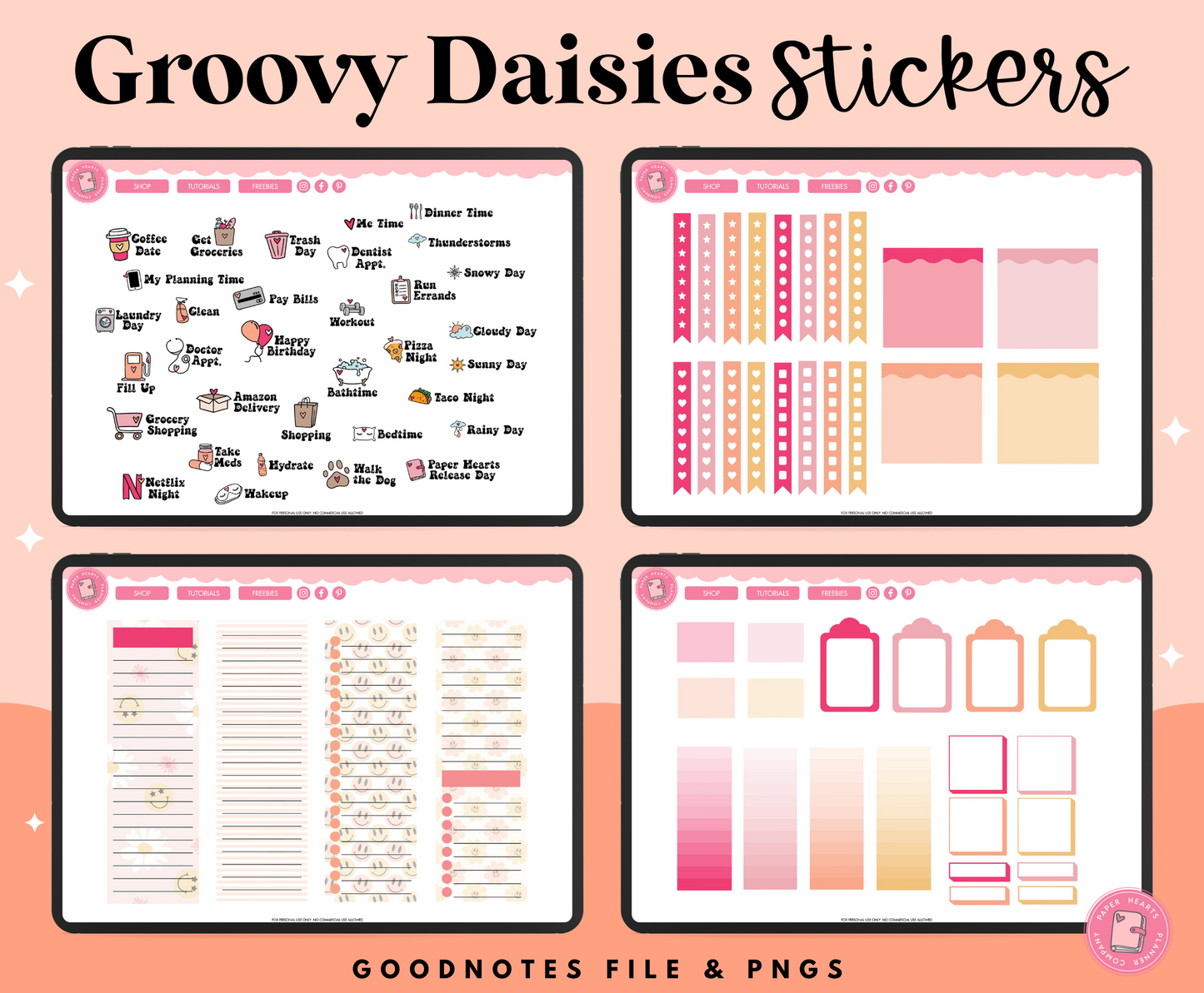 Groovy Daisies Stickers