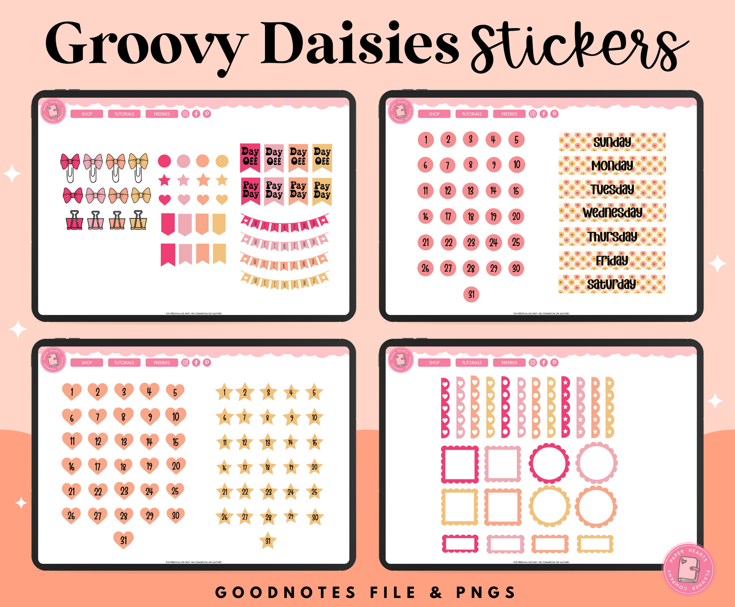 Groovy Daisies Stickers