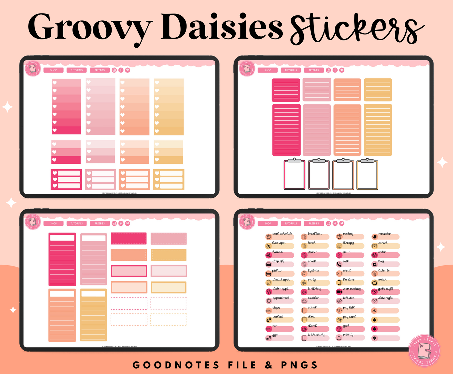 Groovy Daisies Stickers