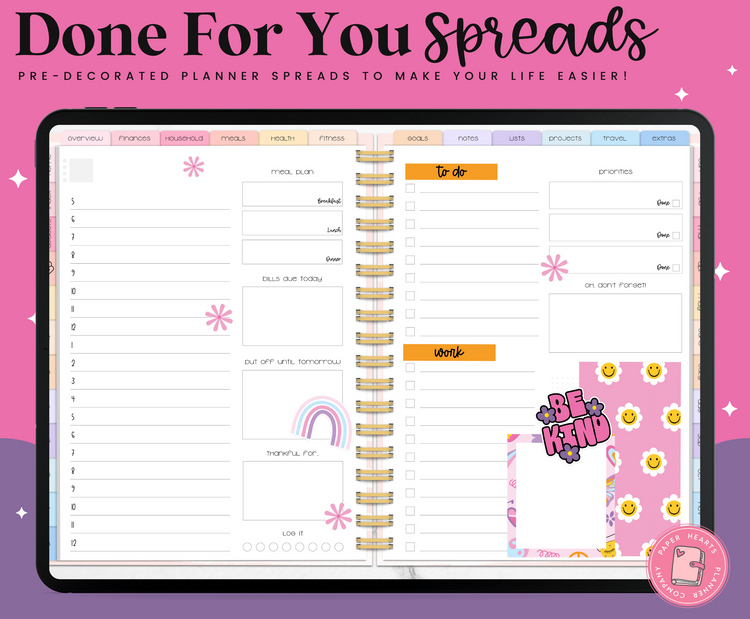 Groovy Daisies Done For You Sticker Set Daily Layout
