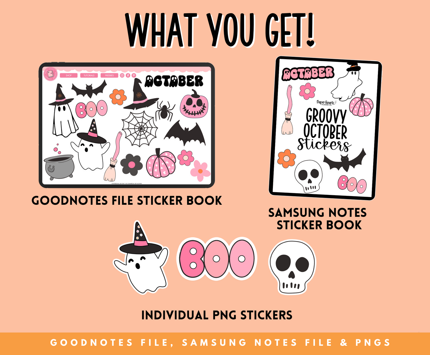 Groovy October Stickers