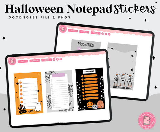 Halloween Notepad Stickers