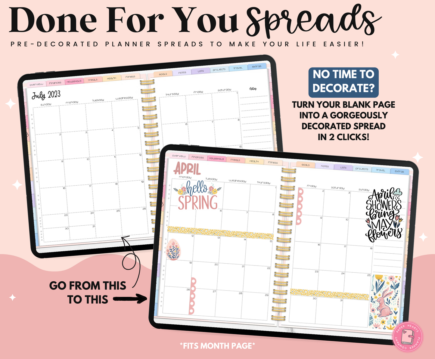 Hello Spring Done For You Sticker Set