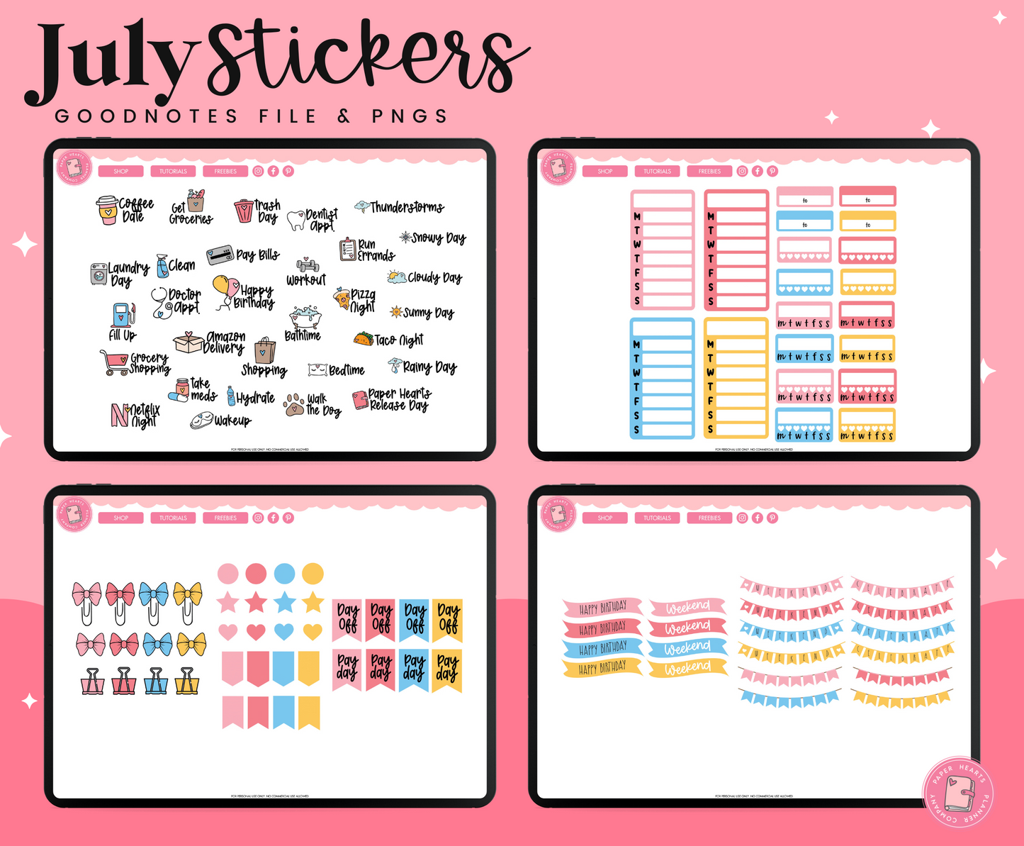 July 2023 Stickers