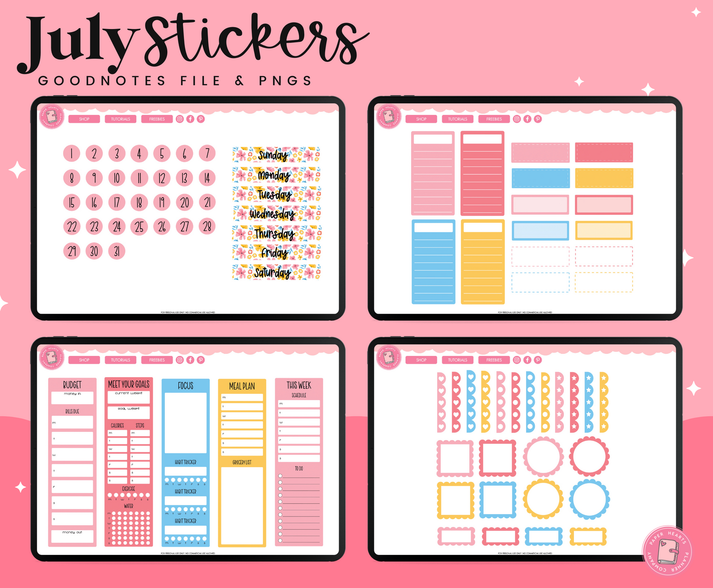 July 2023 Stickers