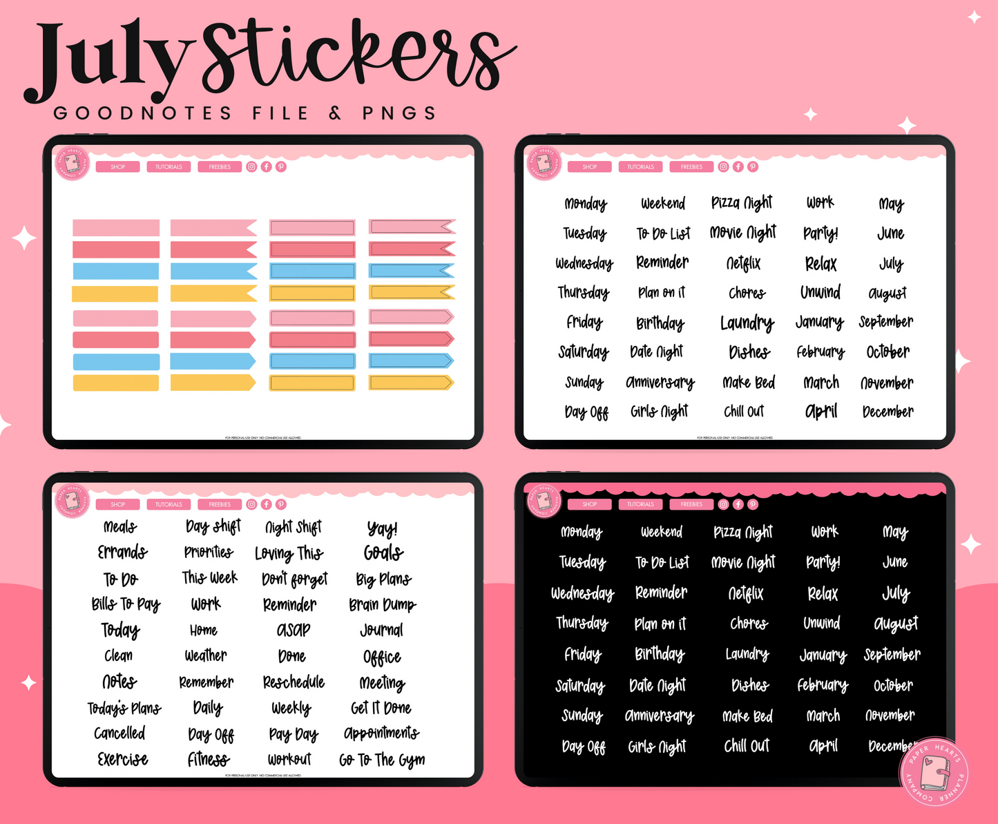 July 2023 Stickers