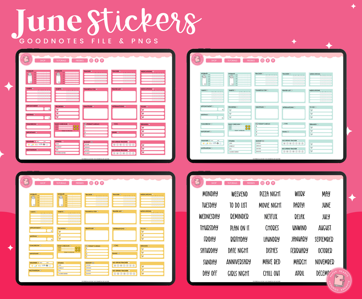 June Stickers 2023 Strawberry Patch