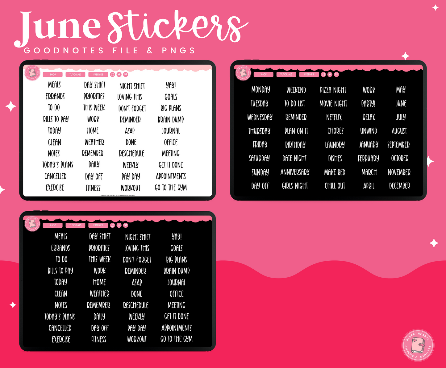 June Stickers 2023 Strawberry Patch