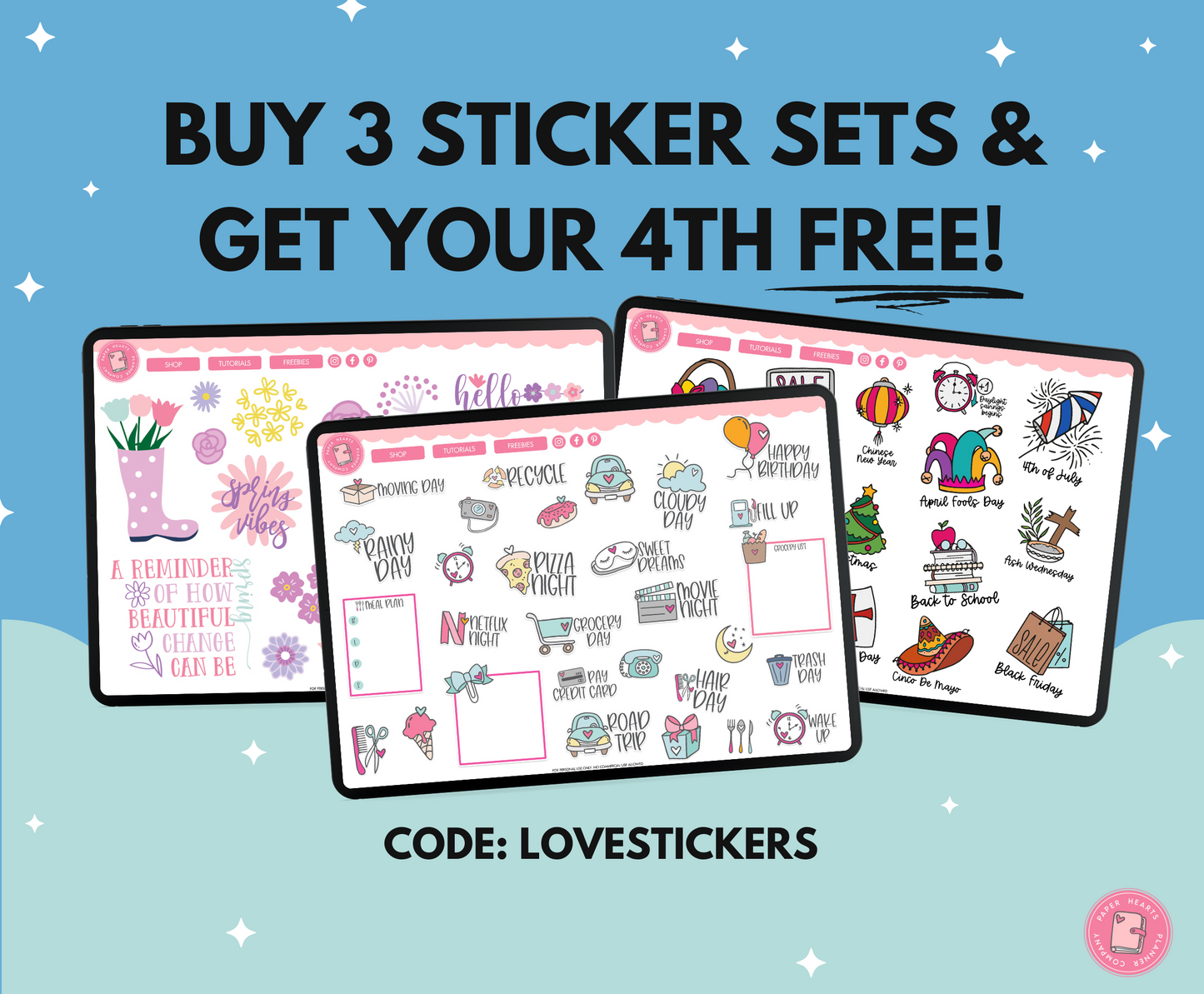 Lake Day Digital Stickers