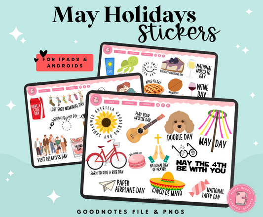 May Holidays Stickers