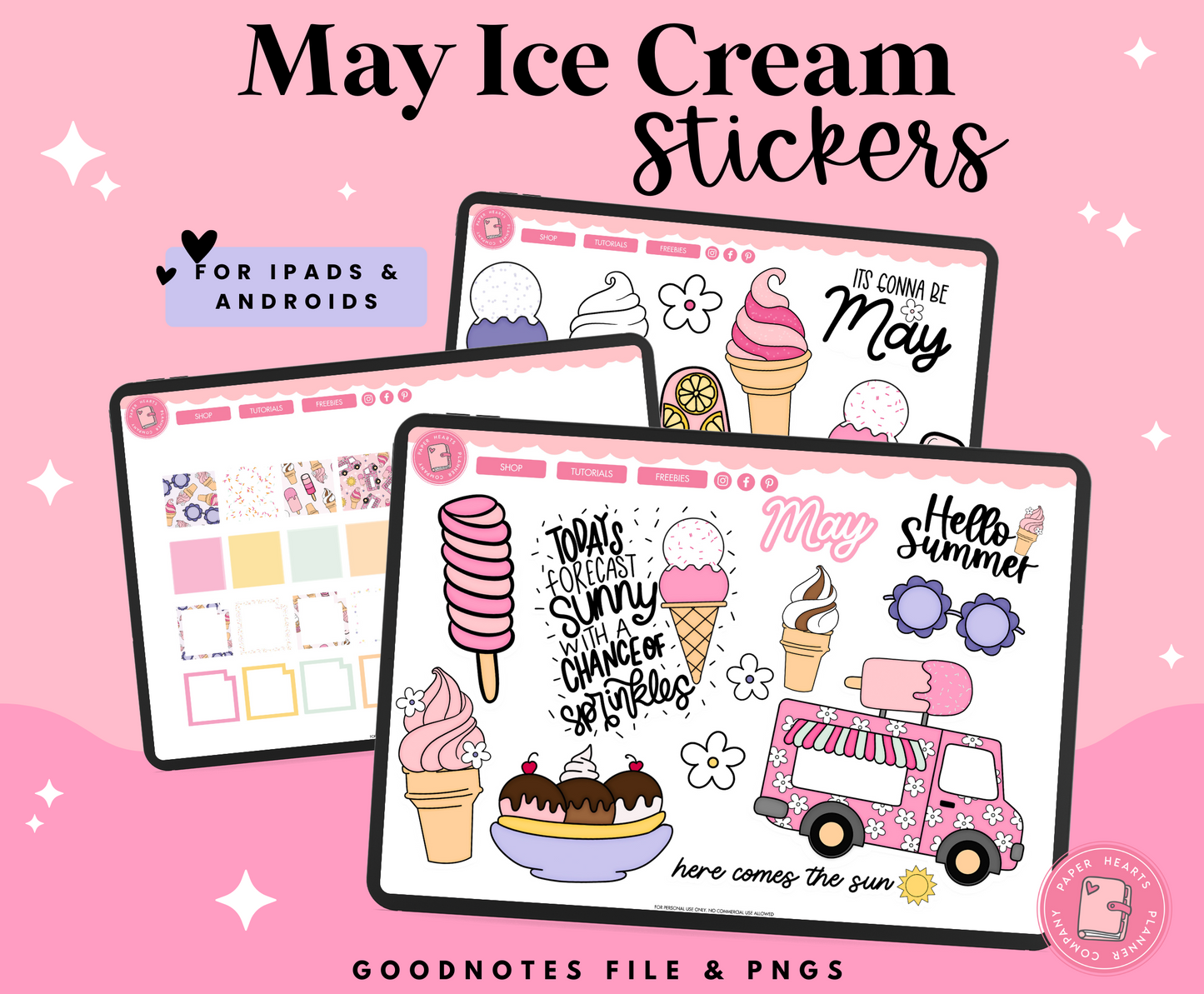 May Ice Cream Stickers