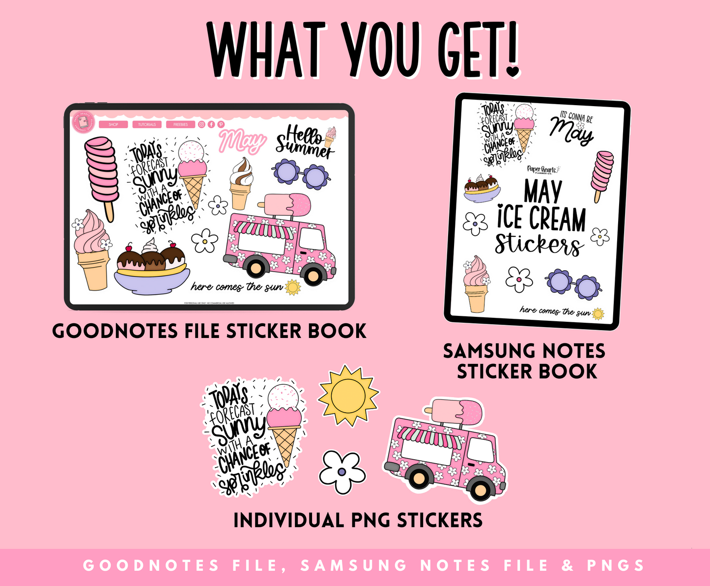 May Ice Cream Stickers