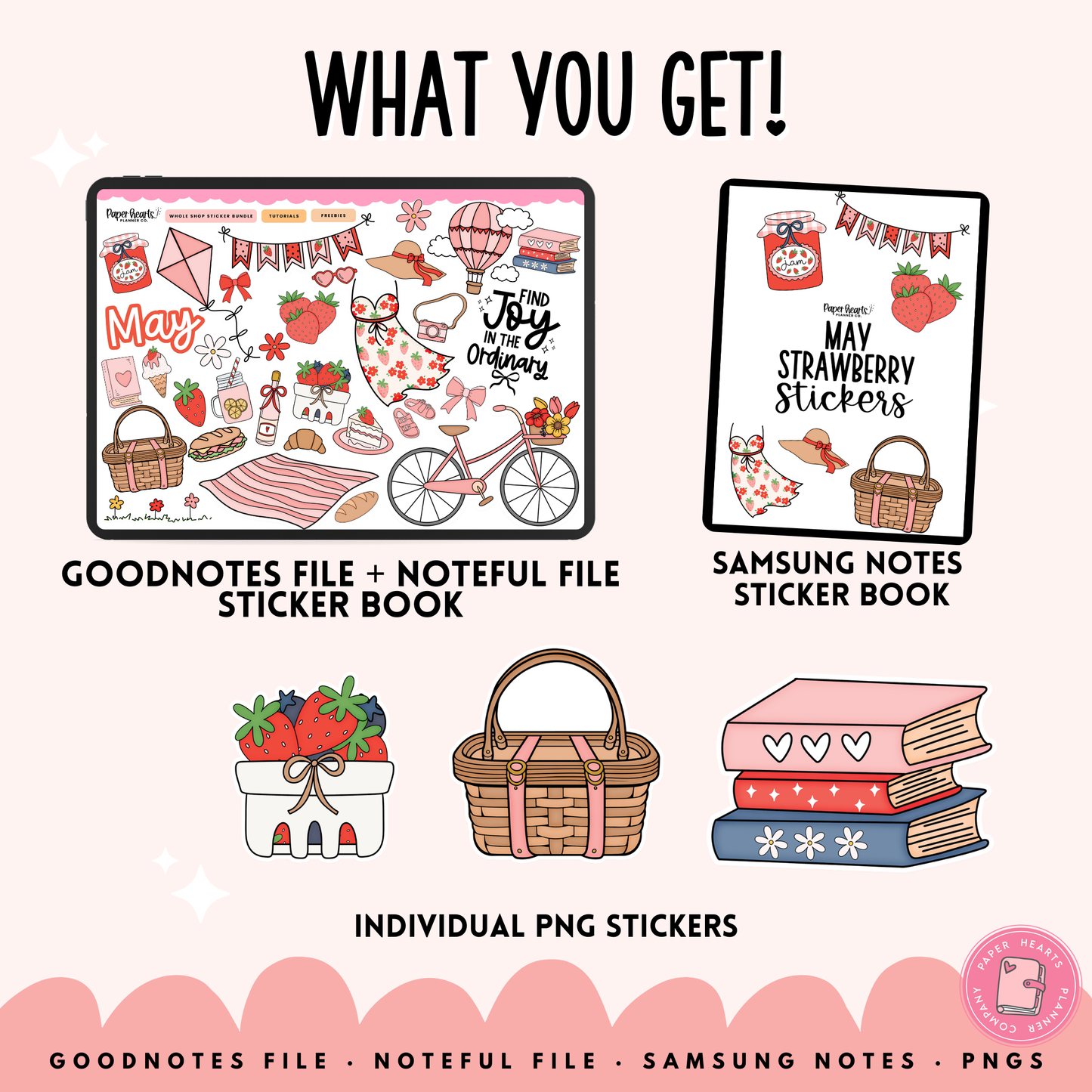May Strawberry Stickers