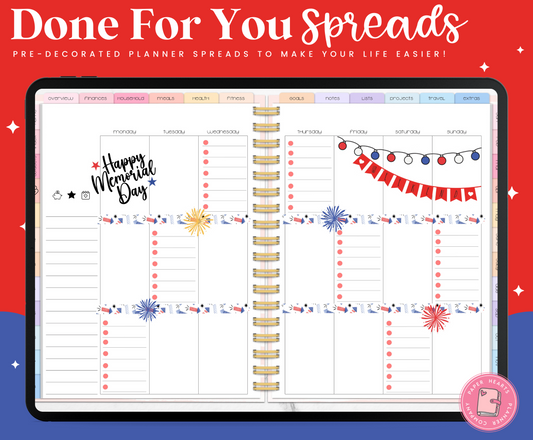 Memorial Day Done For You Sticker Set Vertical Layout