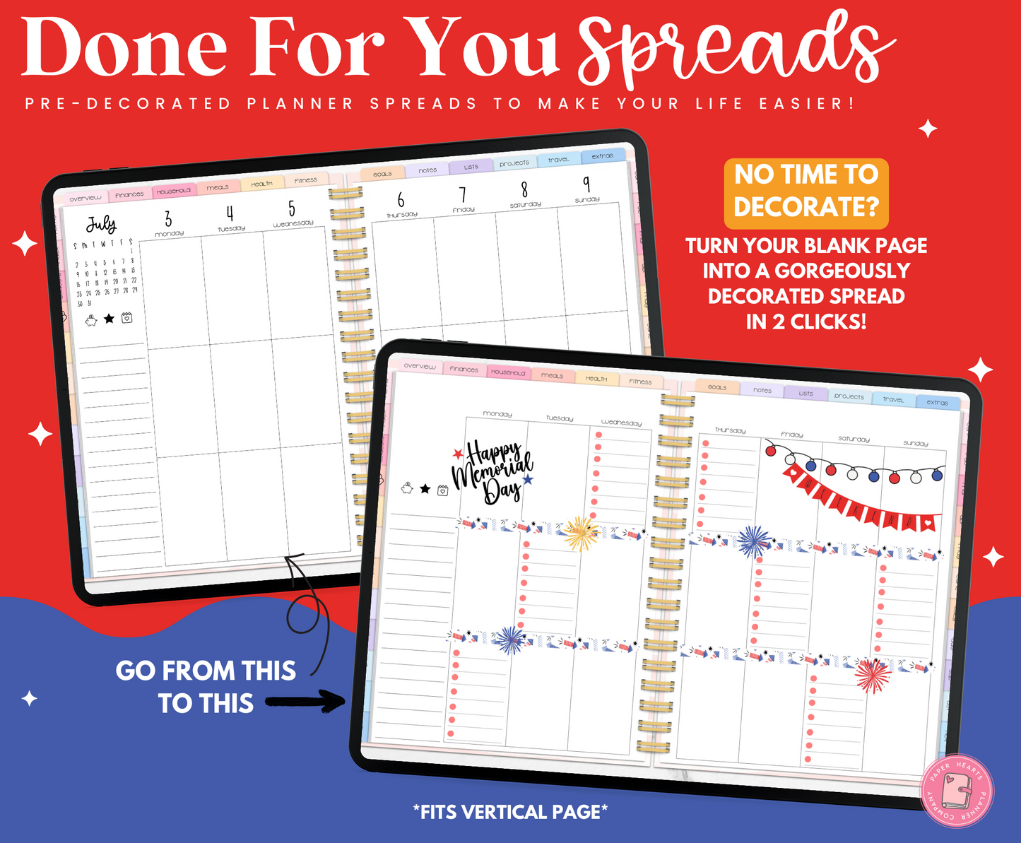 Memorial Day Done For You Sticker Set Vertical Layout