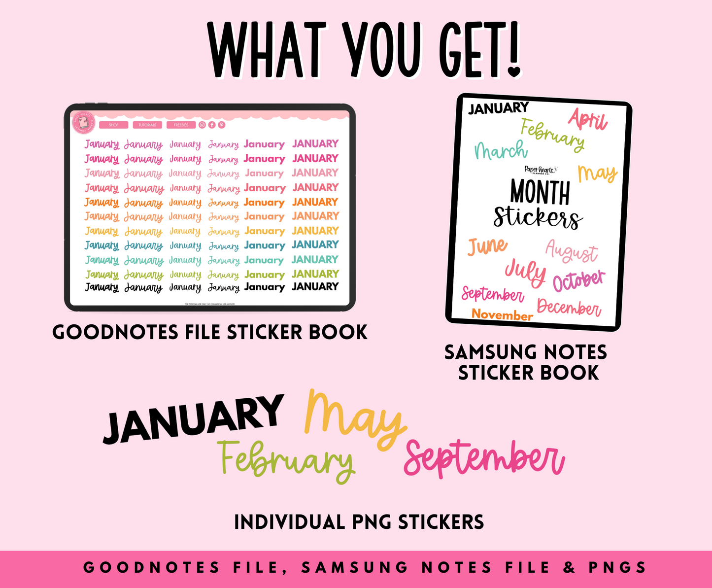 Month Stickers