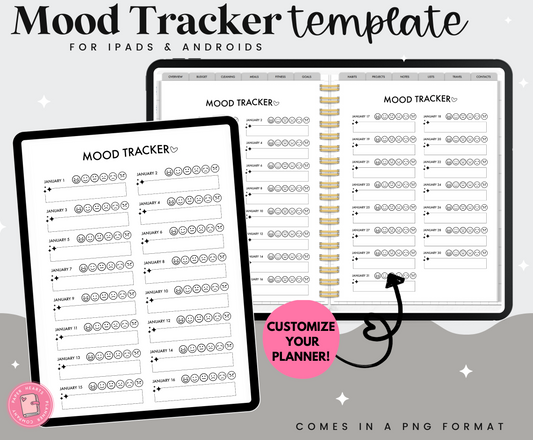 Mood Tracker With Notes Bonus Template
