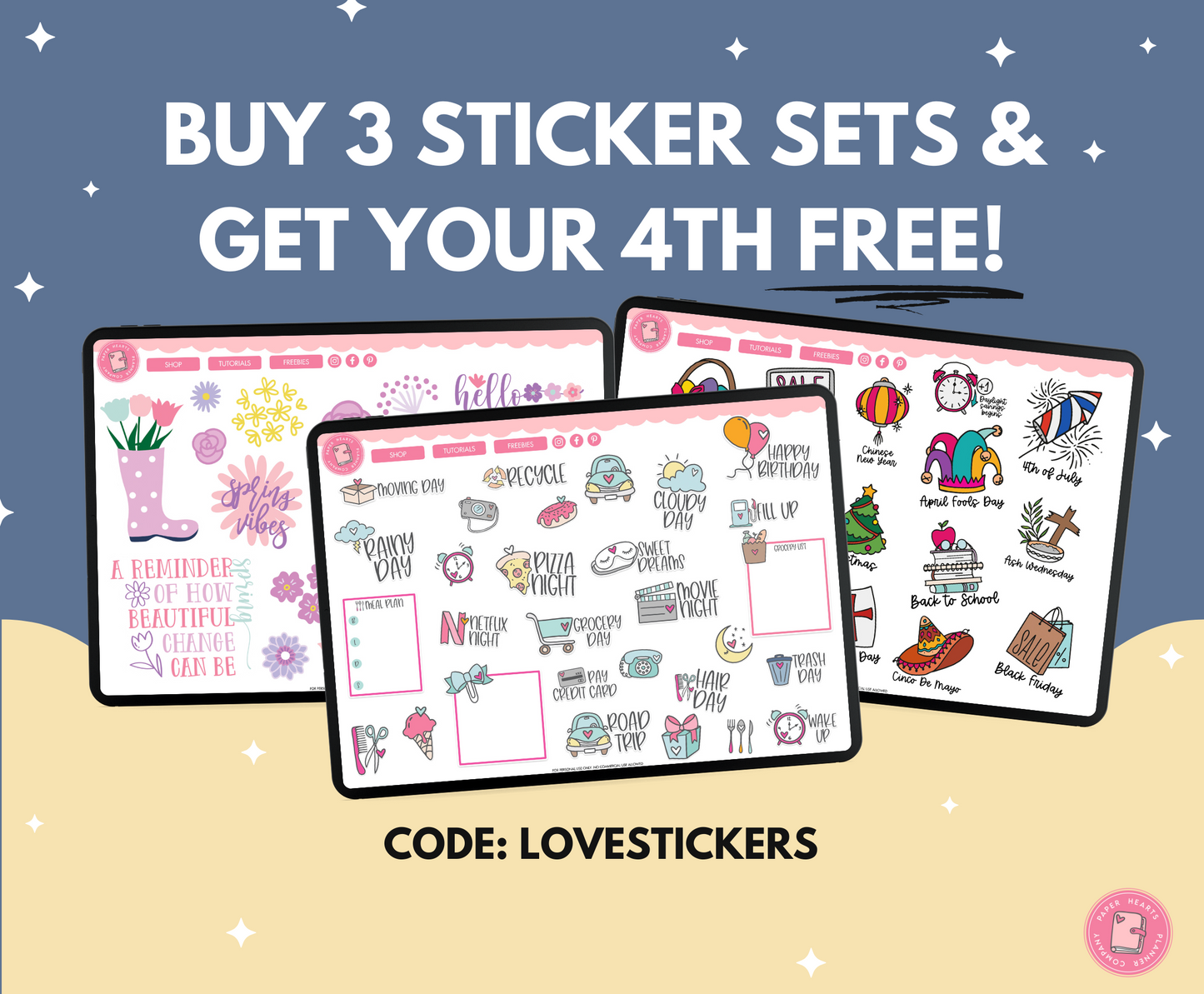 Moon Phases Digital Stickers