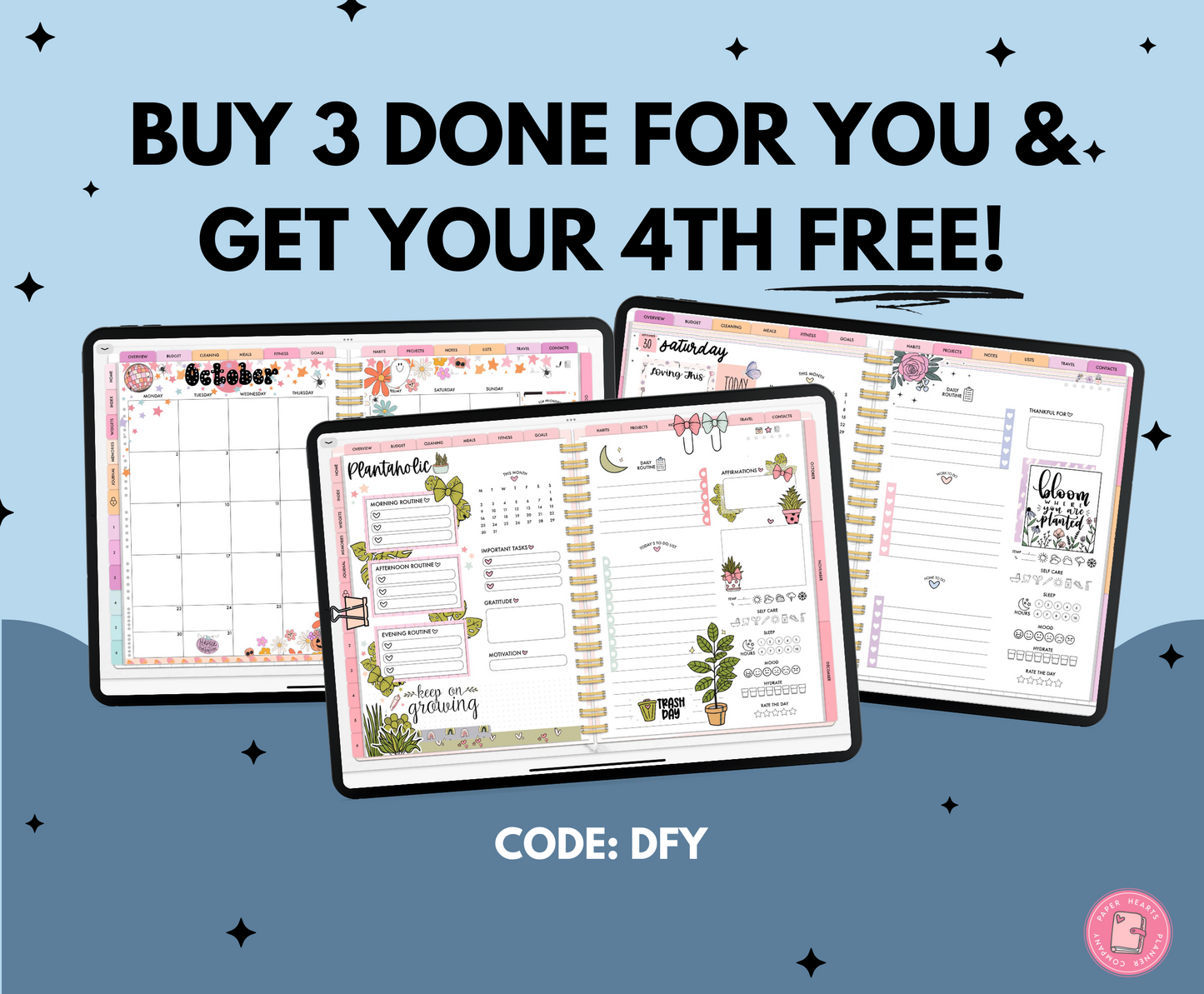 Nautical ADHD Planner Done For You Spread