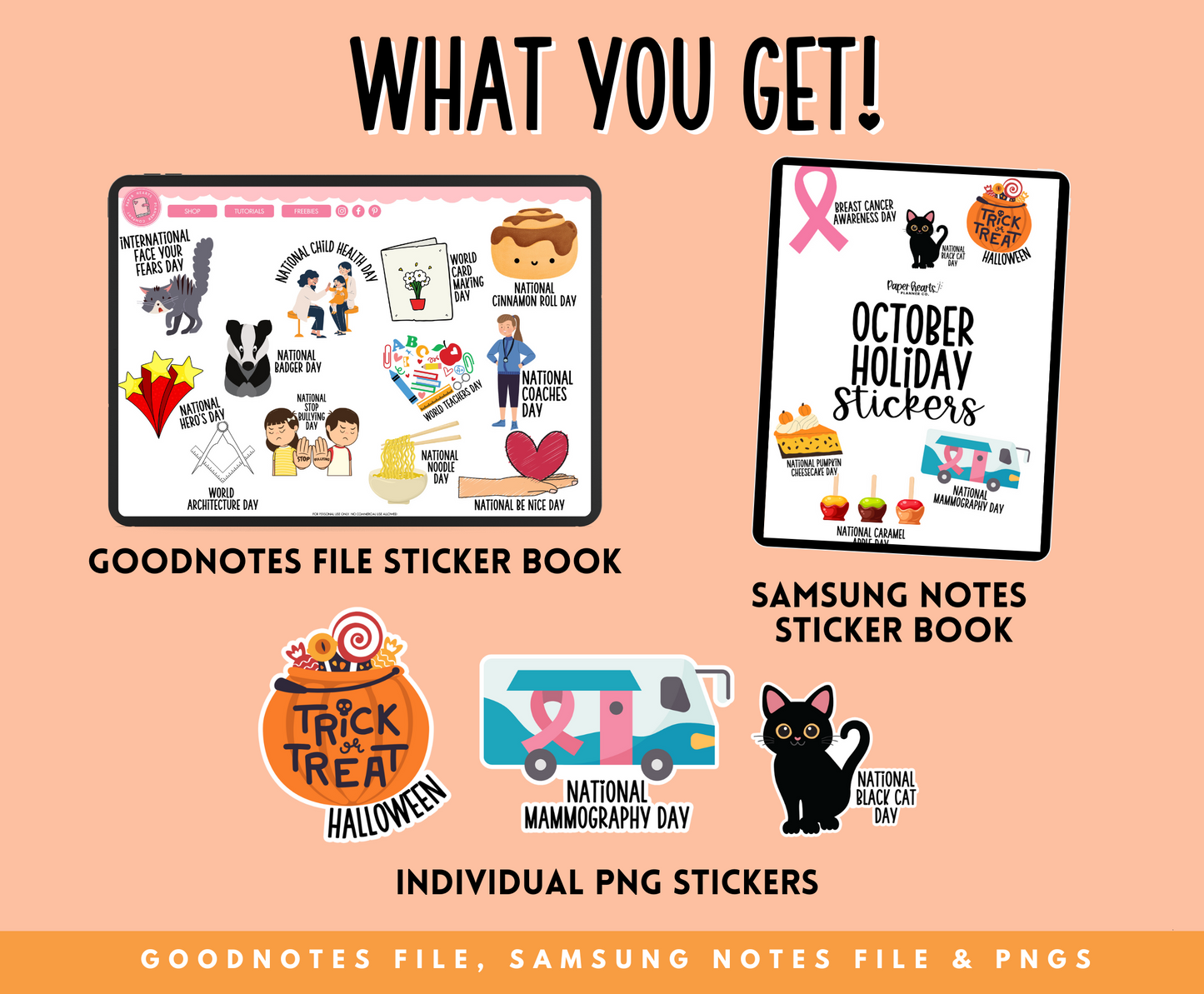 October Holidays Stickers