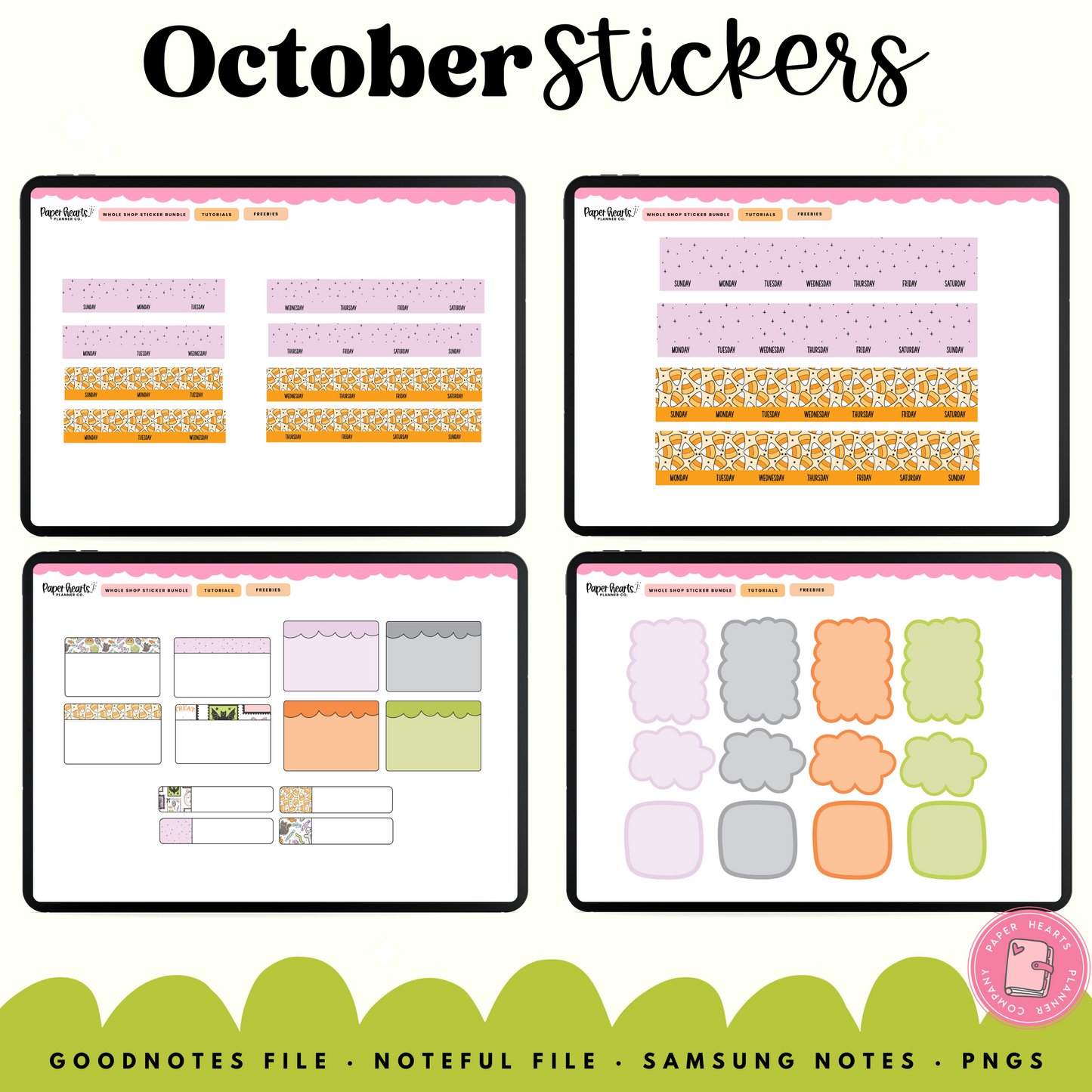 October Sweet Treats Stickers