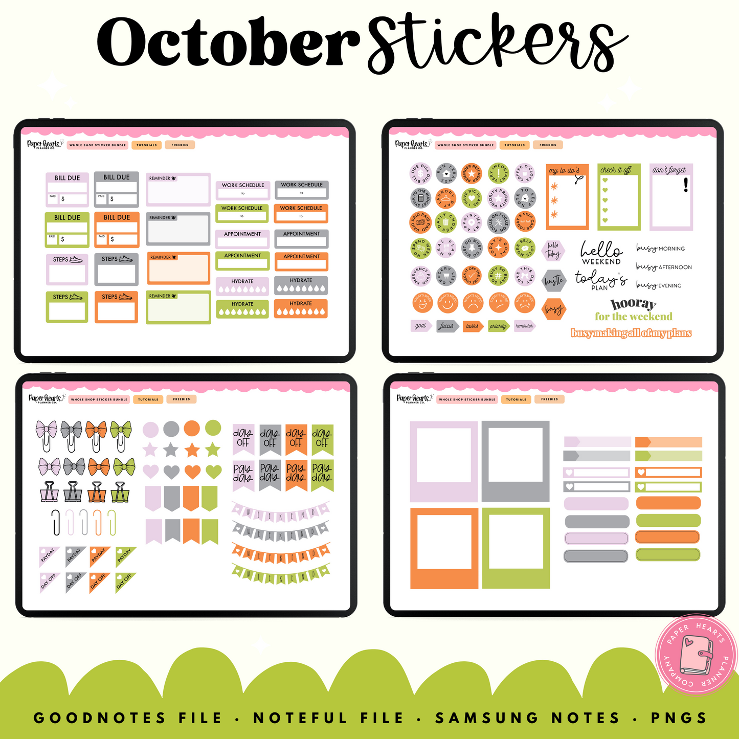 October Sweet Treats Stickers