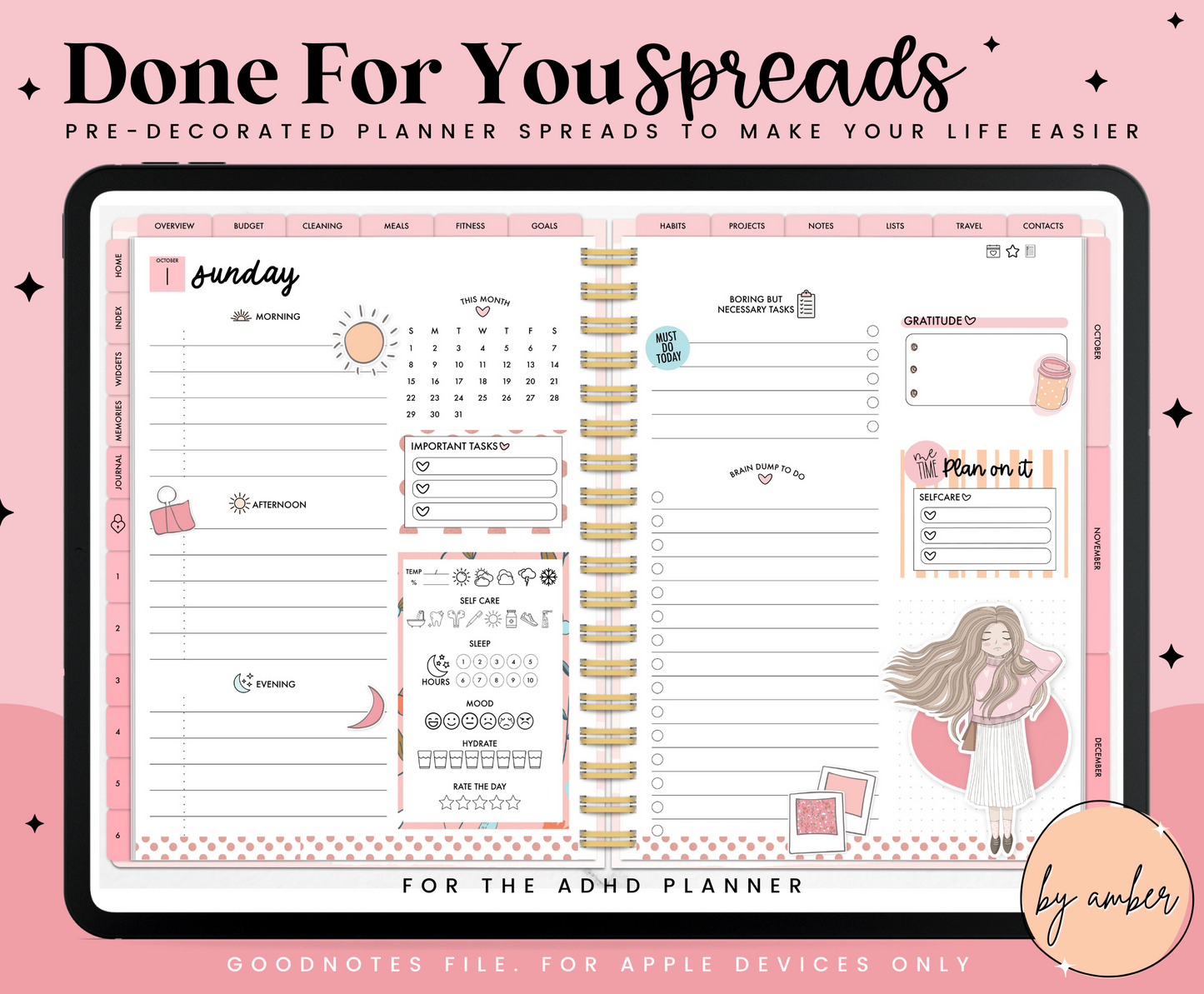 Planner Girl ADHD Planner Done For You Spread