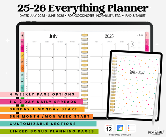 25-26 Midyear Rainbow Everything Planner