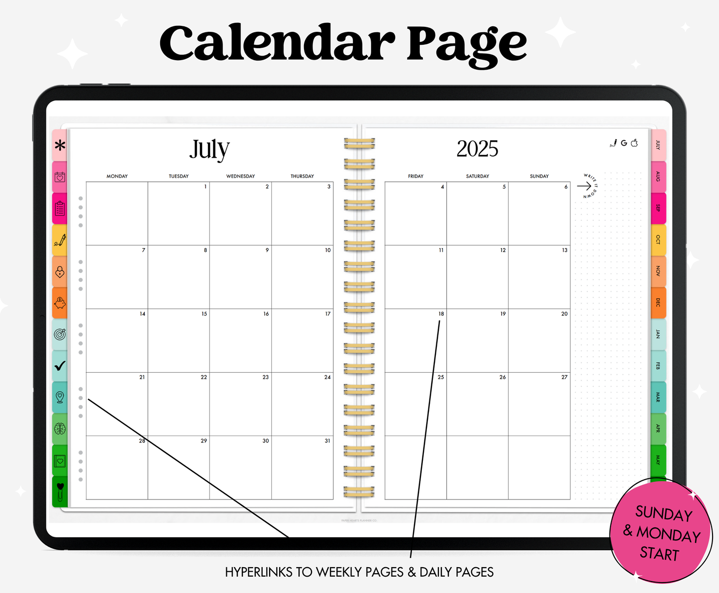 25-26 Midyear Rainbow Everything Planner