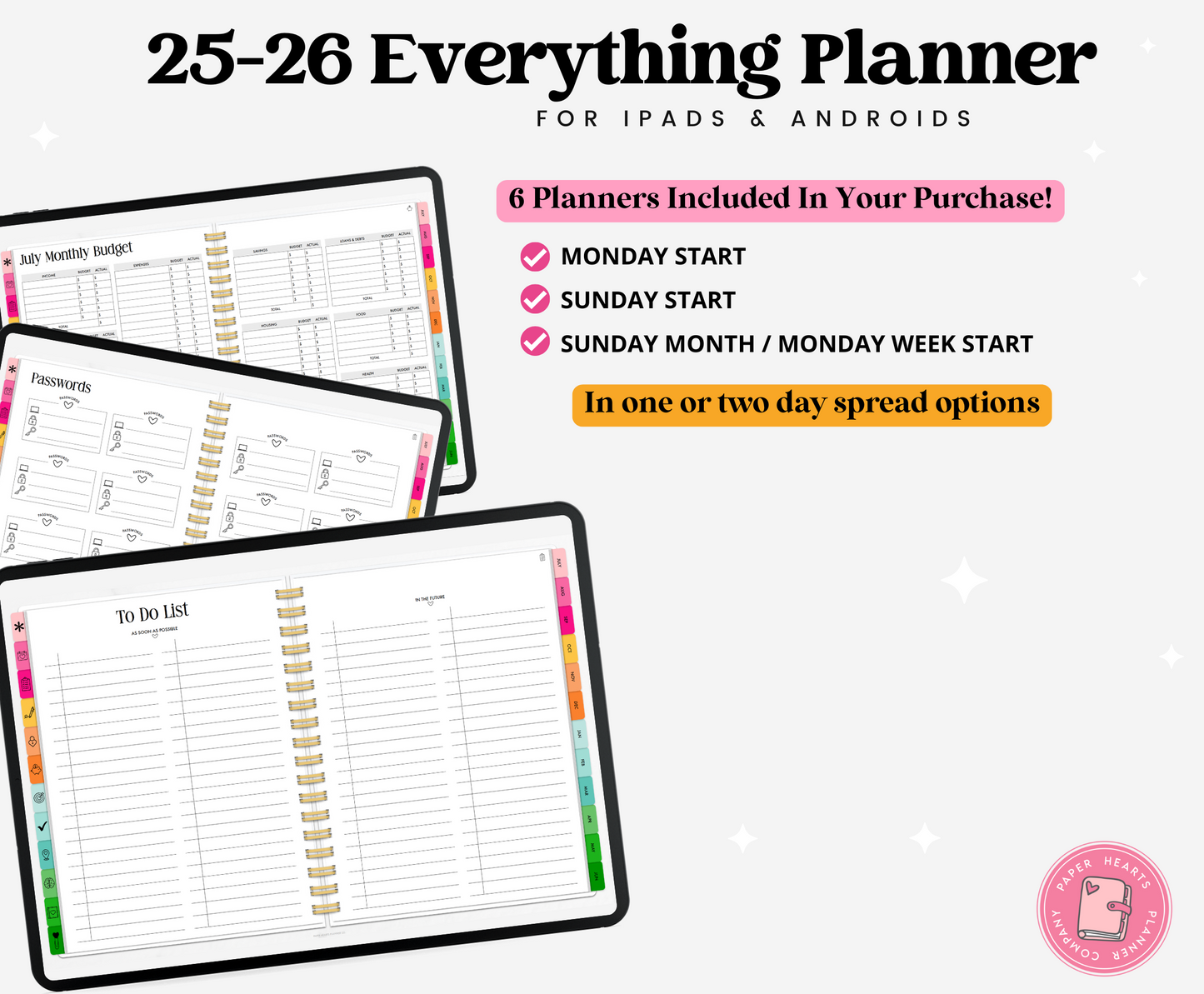 25-26 Midyear Rainbow Everything Planner