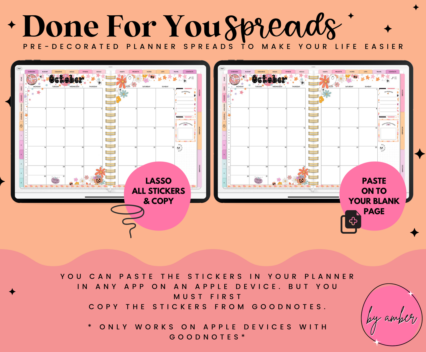 Retro Halloween Monthly Done For You Spread